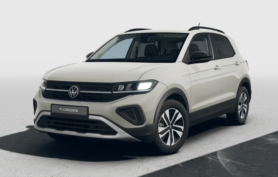 Front Links Ansicht grauer T-Cross Energy