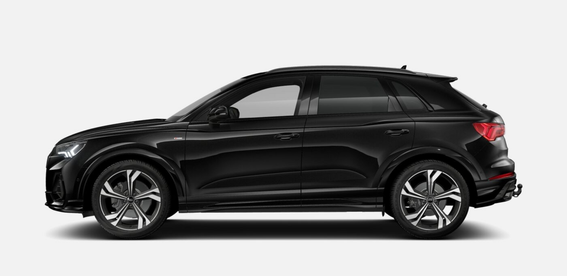 Seitenansicht schwarzer Audi Q3