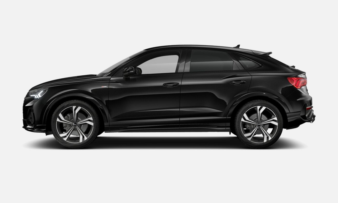 Seitenansicht: schwarzer Audi Q3